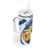 Personalized Scotland Tumbler With Handle Lion Rampant Flag Style