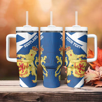 Personalized Scotland Tumbler With Handle Lion Rampant Flag Style