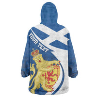 Personalized Scotland Wearable Blanket Hoodie Lion Rampant Flag Style