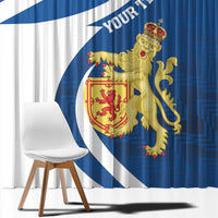 Personalized Scotland Window Curtain Lion Rampant Flag Style
