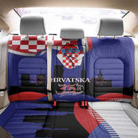 Croatia Independence Day Back Car Seat Cover Hrvatska Checkerboard 35th Anniversary