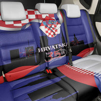 Croatia Independence Day Back Car Seat Cover Hrvatska Checkerboard 35th Anniversary