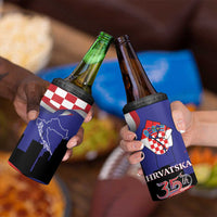 Croatia Independence Day 4 in 1 Can Cooler Tumbler Hrvatska Checkerboard 35th Anniversary