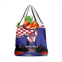Croatia Independence Day Grocery Bag Hrvatska Checkerboard 35th Anniversary