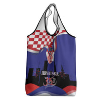 Croatia Independence Day Grocery Bag Hrvatska Checkerboard 35th Anniversary