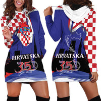 Croatia Independence Day Hoodie Dress Hrvatska Checkerboard 35th Anniversary