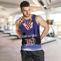 Croatia Independence Day Men Tank Top Hrvatska Checkerboard 35th Anniversary