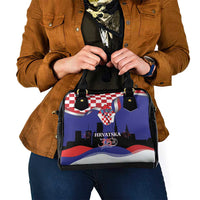 Croatia Independence Day Shoulder Handbag Hrvatska Checkerboard 35th Anniversary