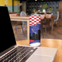 Croatia Independence Day Skinny Tumbler Hrvatska Checkerboard 35th Anniversary