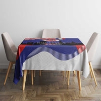 Croatia Independence Day Tablecloth Hrvatska Checkerboard 35th Anniversary