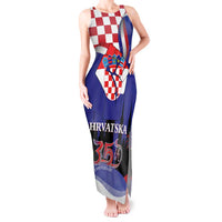 Croatia Independence Day Tank Maxi Dress Hrvatska Checkerboard 35th Anniversary