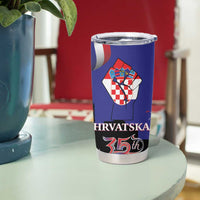 Croatia Independence Day Tumbler Cup Hrvatska Checkerboard 35th Anniversary