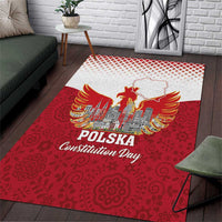 Poland Constitution Day Area Rug Warsaw Capital Mazurek Dabrowskiego