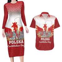 Poland Constitution Day Couples Matching Long Sleeve Bodycon Dress and Hawaiian Shirt Warsaw Capital Mazurek Dabrowskiego