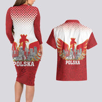Poland Constitution Day Couples Matching Long Sleeve Bodycon Dress and Hawaiian Shirt Warsaw Capital Mazurek Dabrowskiego