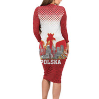 Poland Constitution Day Family Matching Long Sleeve Bodycon Dress and Hawaiian Shirt Warsaw Capital Mazurek Dabrowskiego