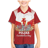 Poland Constitution Day Family Matching Mermaid Dress and Hawaiian Shirt Warsaw Capital Mazurek Dabrowskiego