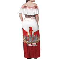 Poland Constitution Day Family Matching Off Shoulder Maxi Dress and Hawaiian Shirt Warsaw Capital Mazurek Dabrowskiego