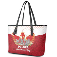 Poland Constitution Day Leather Tote Bag Warsaw Capital Mazurek Dabrowskiego
