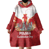 Poland Constitution Day Wearable Blanket Hoodie Warsaw Capital Mazurek Dabrowskiego