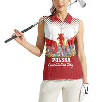 Poland Constitution Day Women Sleeveless Polo Shirt Warsaw Capital Mazurek Dabrowskiego