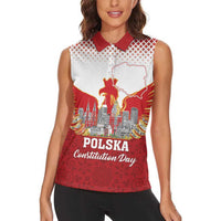 Poland Constitution Day Women Sleeveless Polo Shirt Warsaw Capital Mazurek Dabrowskiego
