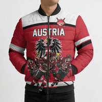 Austria Hockey Custom Bomber Puffer Jacket Austrian Eagle Pride