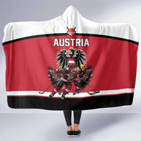 Austria Hockey Hooded Blanket Austrian Eagle Pride