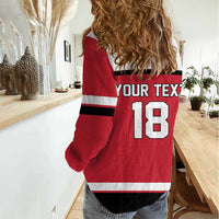 Austria Hockey Custom Women Casual Shirt Austrian Eagle Pride