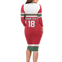 Hungary Hockey Custom Long Sleeve Bodycon Dress Magyars Pride National Team
