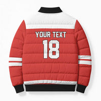 Canada Hockey Custom Bomber Puffer Jacket Maple Leaf Northern Pride