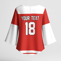 Canada Hockey Custom Kimono Sleeve Blouse Maple Leaf Northern Pride