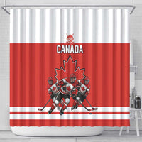 Canada Hockey Shower Curtain Maple Leaf Northern Pride