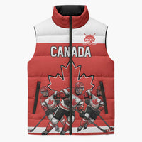Canada Hockey Custom Sleeveless Puffer Jacket Maple Leaf Northern Pride