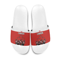 Canada Hockey Slide Sandals Maple Leaf Northern Pride