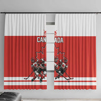 Canada Hockey Window Curtain Maple Leaf Northern Pride