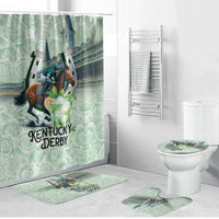 Kentucky Horse Racing Bathroom Set Mint Julep Run For The Roses Art