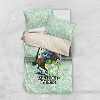 Kentucky Horse Racing Bedding Set Mint Julep Run For The Roses Art