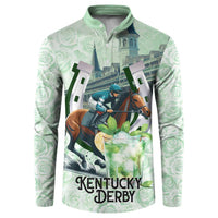 Kentucky Horse Racing Button Sweatshirt Mint Julep Run For The Roses Art