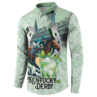 Kentucky Horse Racing Button Sweatshirt Mint Julep Run For The Roses Art