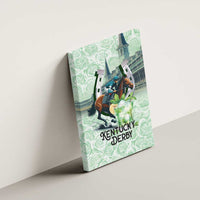 Kentucky Horse Racing Canvas Wall Art Mint Julep Run For The Roses Art