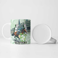 Kentucky Horse Racing Ceramic Mug Mint Julep Run For The Roses Art