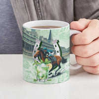 Kentucky Horse Racing Ceramic Mug Mint Julep Run For The Roses Art