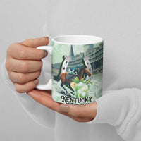 Kentucky Horse Racing Ceramic Mug Mint Julep Run For The Roses Art