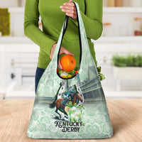 Kentucky Horse Racing Grocery Bag Mint Julep Run For The Roses Art