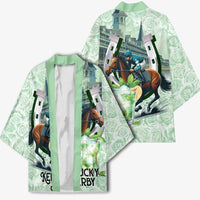 Kentucky Horse Racing Kimono Mint Julep Run For The Roses Art