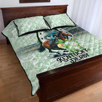 Kentucky Horse Racing Quilt Bed Set Mint Julep Run For The Roses Art