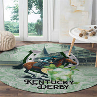 Kentucky Horse Racing Round Carpet Mint Julep Run For The Roses Art