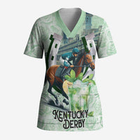 Kentucky Horse Racing Scrub Top Mint Julep Run For The Roses Art