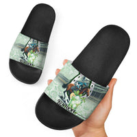 Kentucky Horse Racing Slide Sandals Mint Julep Run For The Roses Art